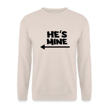 He's mine - Unisex Pullover - Sand - Vorne - Alina (178cm) & Michal (187cm)