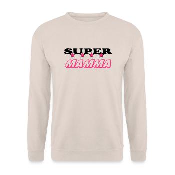 Super mamma - Unisex Sweatshirt - sand - Front - Alina (178cm) & Michal (187cm)