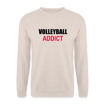 Volleyball - Volley Ball - Volley-Ball - Sport - Unisex Sweatshirt - sand - Front - Alina (178cm) & Michal (187cm)