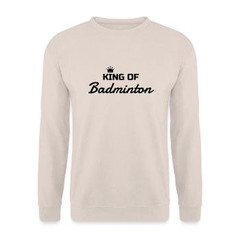 Badminton / Badminton Player / Birdie / Sport - Unisex Sweatshirt - sand - Front - Alina (178cm) & Michal (187cm)
