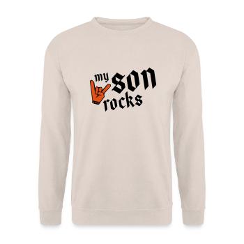 son rocks my - Unisex Pullover - Sand - Vorne - Alina (178cm) & Michal (187cm)