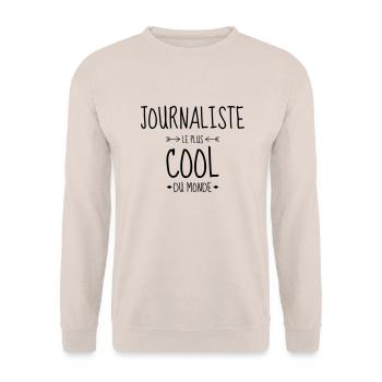 Journalist Journalism Journalismus Journaliste - Unisex Sweatshirt - sand - Front - Alina (178cm) & Michal (187cm)
