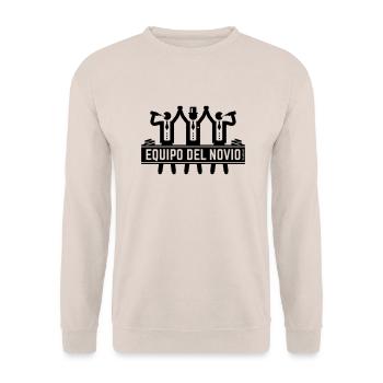 L’équipe du marié (Bachelor / Black) - Sweat-shirt Unisexe - sable - Devant - Alina (178cm) & Michal (187cm)