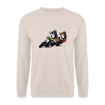 Supermoto - Unisex Pullover - Sand - Vorne - Alina (178cm) & Michal (187cm)