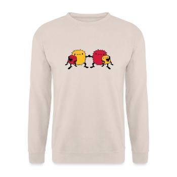 4 Monster Familie - Unisex Pullover - Sand - Vorne - Alina (178cm) & Michal (187cm)