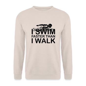 Swimming Water Sports - Unisex Sweatshirt - sand - Front - Alina (178cm) & Michal (187cm)