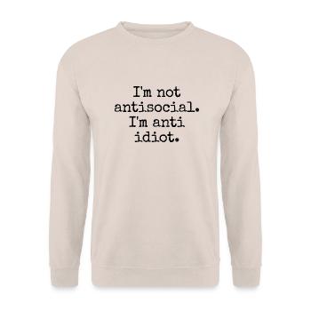 Introverti et pointilleux - Sweat-shirt Unisexe - sable - Devant - Alina (178cm) & Michal (187cm)