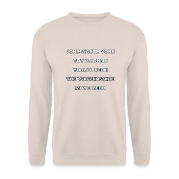 JONE WASTE YORE TOYE MONME YORALL REDIII THE VOICE - Unisex Pullover - Sand - Vorne - Alina (178cm) & Michal (187cm)