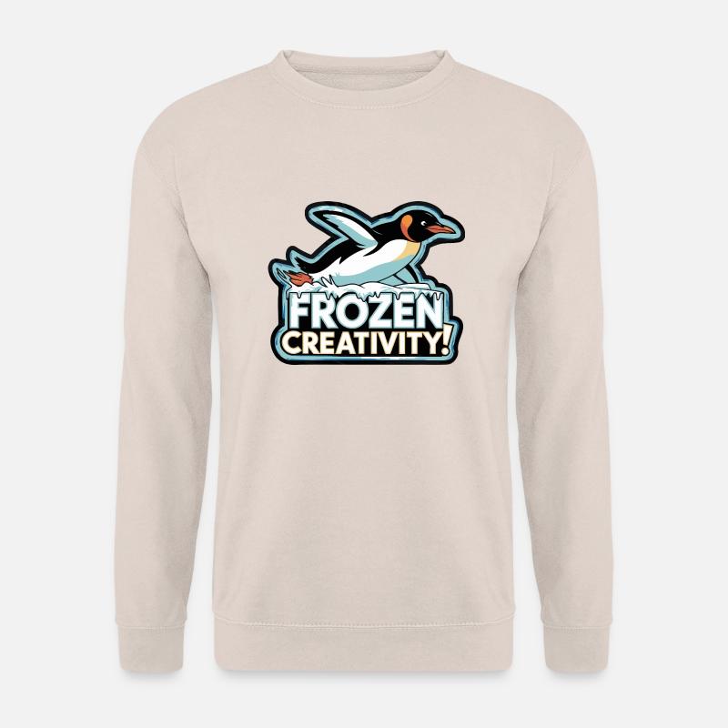 COOLES T-SHIRT, PINGUIN - Unisex Pullover - Sand