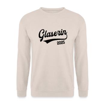 Glaserin 2025 Beruf Glaser Glaserei Azubi - Unisex Pullover - Sand - Vorne - Alina (178cm) & Michal (187cm)