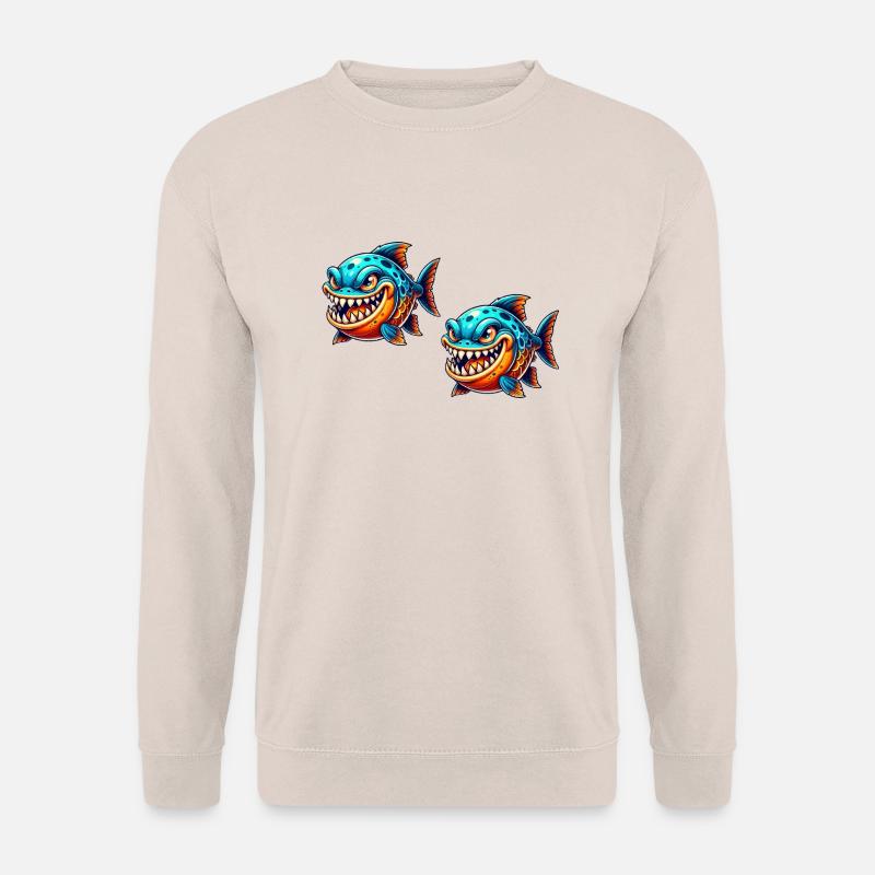 Piranha Comic Fish 2 - Unisex Sweatshirt - sand