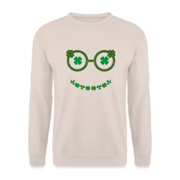 Un visage chanceux souriant - Sweat-shirt Unisexe - sable - Devant - Alina (178cm) & Michal (187cm)