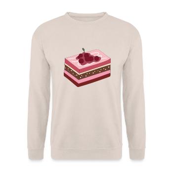 Sweets Cake - Unisex Sweatshirt - sand - Front - Alina (178cm) & Michal (187cm)