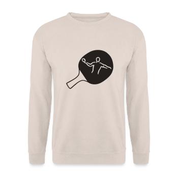 Table tennis rackets, table tennis - Unisex Sweatshirt - sand - Front - Alina (178cm) & Michal (187cm)