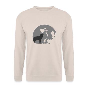 full moon - Unisex Sweatshirt - sand - Front - Alina (178cm) & Michal (187cm)