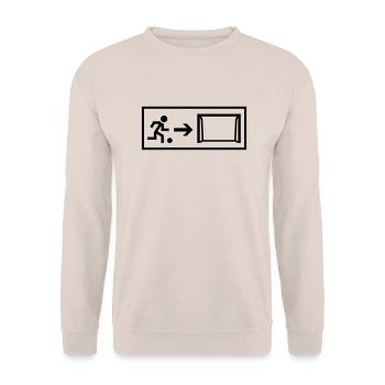 Tor Notausgang Fußball Weltmeister Verein Liga - Unisex Pullover - Sand - Vorne - Alina (178cm) & Michal (187cm)
