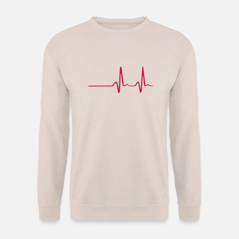 EKG, Herzschlag - Unisex Pullover - Sand