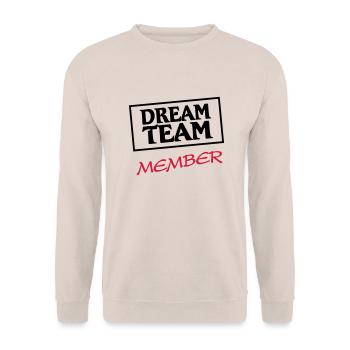 Dream Team Member - Sweat-shirt Unisexe - sable - Devant - Alina (178cm) & Michal (187cm)