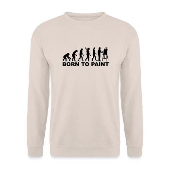 Evolution Born to paint - Sweat-shirt Unisexe - sable - Devant - Alina (178cm) & Michal (187cm)