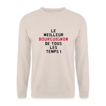 Bourgogne / Bourguignon / Bourguignonne / Région - Sweat-shirt Unisexe - sable - Devant - Alina (178cm) & Michal (187cm)