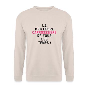 Carrossier / Garagiste / Garage / Voiture / Mécano - Sweat-shirt Unisexe - sable - Devant - Alina (178cm) & Michal (187cm)