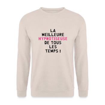 Hypnose / Hypnotiseur / Hypnotiseuse / Médecine - Sweat-shirt Unisexe - sable - Devant - Alina (178cm) & Michal (187cm)