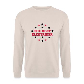 The best elektriker - Unisex Pullover - Sand - Vorne - Alina (178cm) & Michal (187cm)