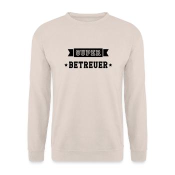 Betreuer Betreuerin Gruppenleiter Kind Gastgeber - Unisex Pullover - Sand - Vorne - Alina (178cm) & Michal (187cm)