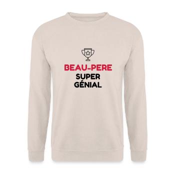 Beau Père - Papa - Fête des Peres - Enfant - Bébé - Sweat-shirt Unisexe - sable - Devant - Alina (178cm) & Michal (187cm)