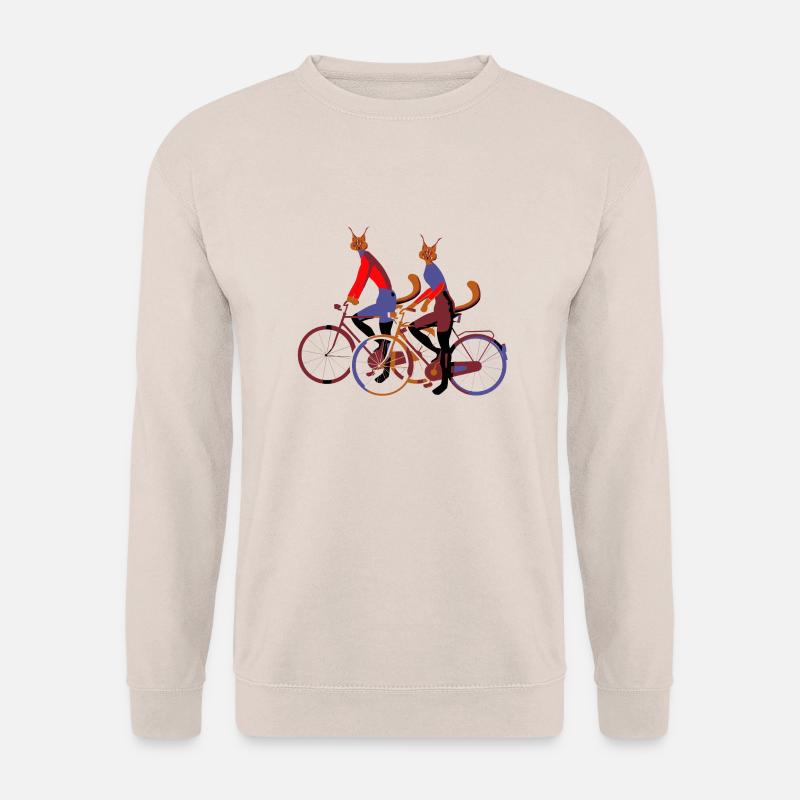 Fahrrad-Katzen - Unisex Pullover - Sand