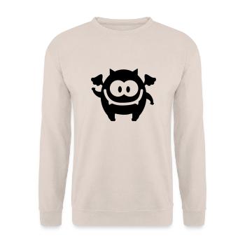 Monsterchen - Line - Unisex Sweatshirt - sand - Front - Alina (178cm) & Michal (187cm)