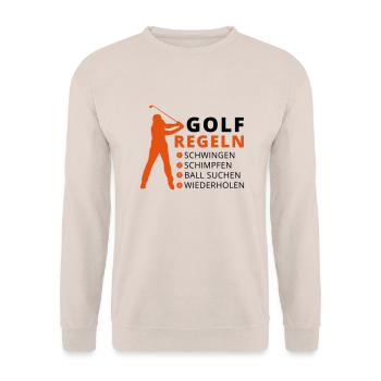 GOLFREGELN - Unisex Pullover - Sand - Vorne - Alina (178cm) & Michal (187cm)