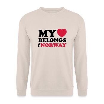 MHBT NORWAY - Sweat-shirt Unisexe - sable - Devant - Alina (178cm) & Michal (187cm)