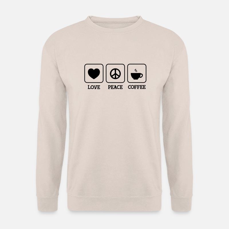 Love, Peace, Coffee - Unisex Sweatshirt - sand