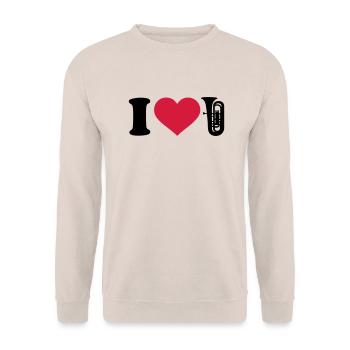 Tuba - Unisex Pullover - Sand - Vorne - Alina (178cm) & Michal (187cm)