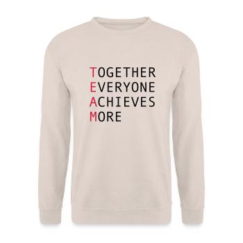 Team - Unisex Sweatshirt - sand - Front - Alina (178cm) & Michal (187cm)