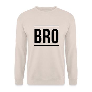 Bro - Unisex Pullover - Sand - Vorne - Alina (178cm) & Michal (187cm)