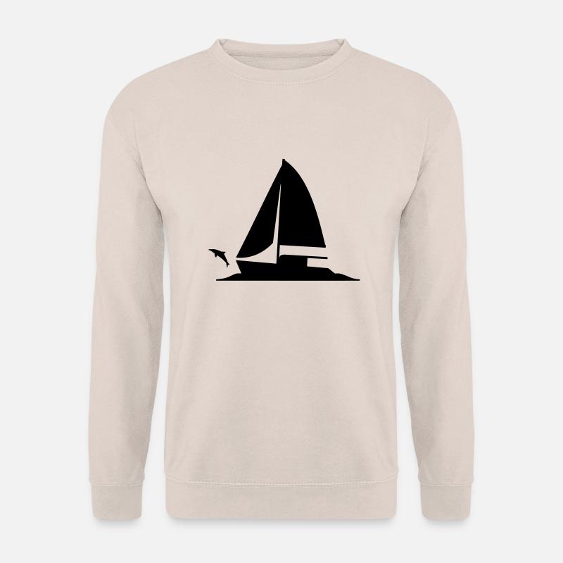 Katamaran_Welle_Delfin - Unisex Pullover - Sand