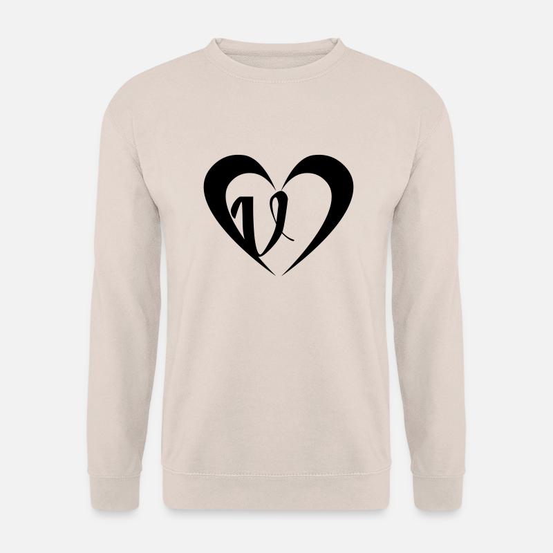 Herz mit V - Unisex Pullover - Sand