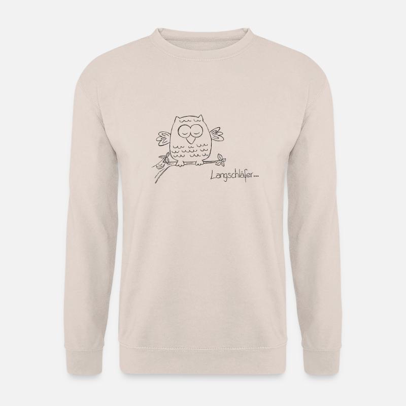 Langschläfer, Eule - Unisex Pullover - Sand