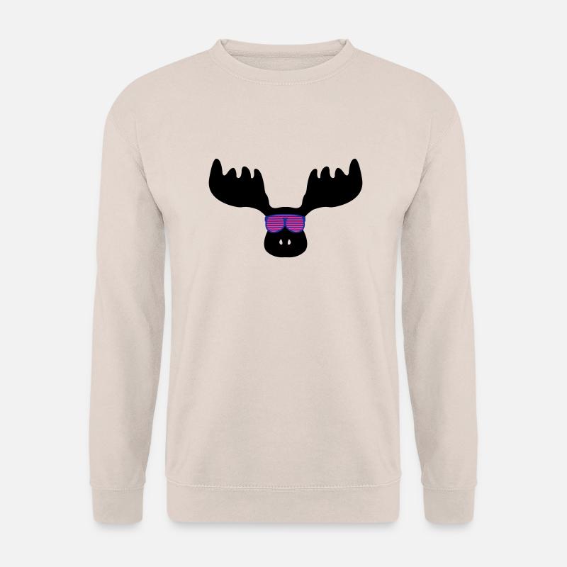 elch_mit_sonnenbrillebrille - Unisex Pullover - Sand