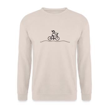 Radfahrer - Fahrrad - Unisex Pullover - Sand - Vorne - Alina (178cm) & Michal (187cm)