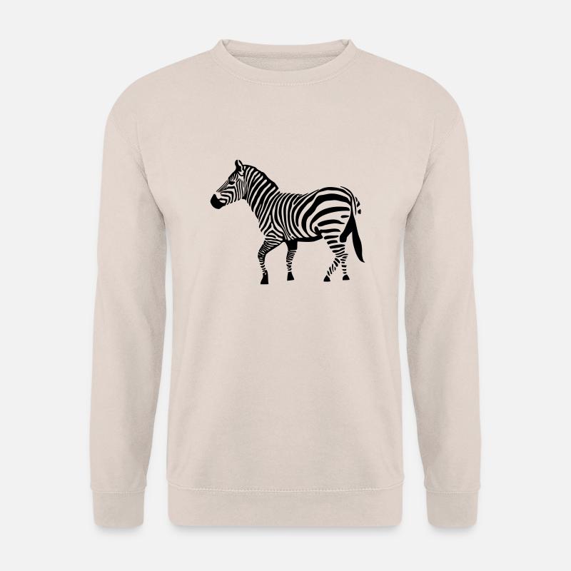 zebra Zeichnung Zebra-Vektor-Savanne - Unisex Pullover - Sand