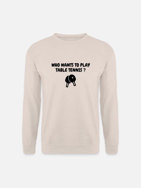 Table Tennis - Ping Pong - Sport - Racket - Ball - Unisex Pullover - Sand