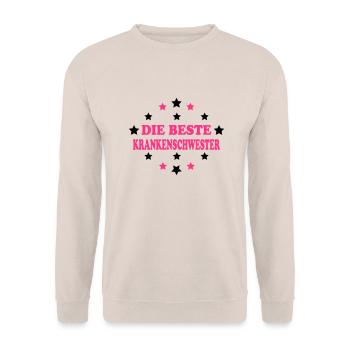 Doktor / Arzt / KRANKENSCHWESTER / physio / - Unisex Pullover - Sand - Vorne - Alina (178cm) & Michal (187cm)