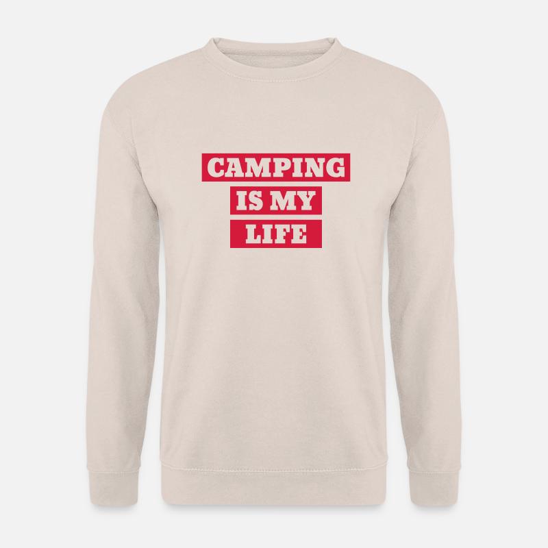 Camping / Camper / Zelt / Wandern - Unisex Pullover - Sand