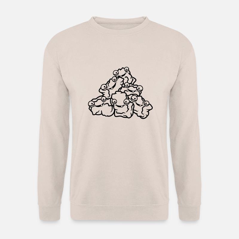 viele freunde crew team gesichter comic cartoon cl - Unisex Pullover - Sand
