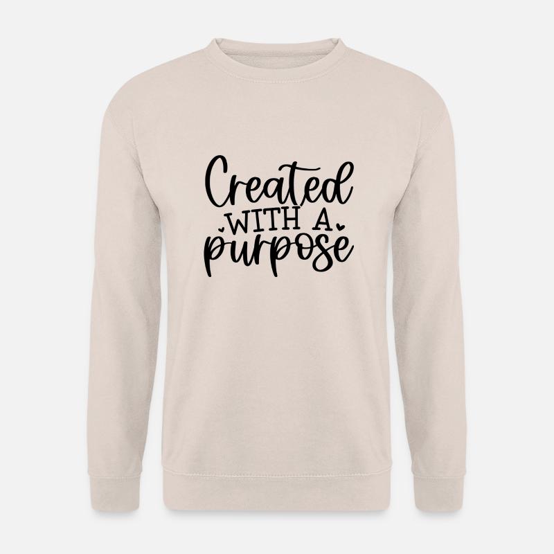 created with a purpose - Unisex Pullover - Sand