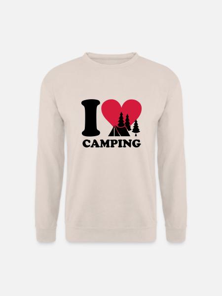 i love camping - Unisex Pullover - Sand