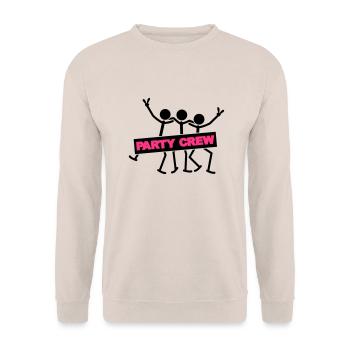 Party Crew Team - Unisex Sweatshirt - sand - Front - Alina (178cm) & Michal (187cm)